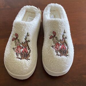 Aerie Grinch-themed Cindy Lou Who and Dog Slippers